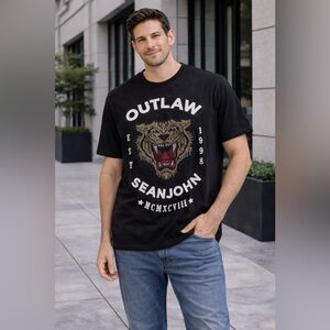 Sean John Black Outlaw Graphic Tee